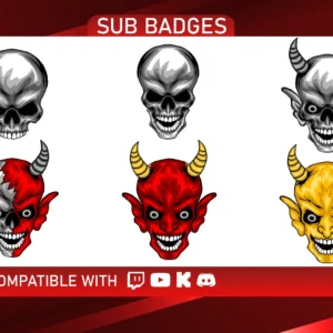Custom Twitch Sub Badges Package